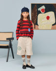The animals observatory - kids - scamper longsleeve - red