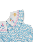 Goldie + Ace - sailor stripes ava collared romper
