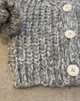 Pequeno tocon - 2077 - soft wool cardigan - grey