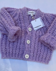 Pequeno tocon - 2040 - chunky wool cardigan - lilac