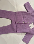 Pequeno tocon - 2063 - wool pointelle cardigan - lilac