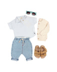 Buho - bb - stripes shirt - sky blue