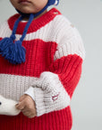 Buho - bb - stripe jumper - poppy red