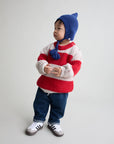 Buho - bb - stripe jumper - poppy red