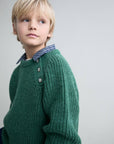 Buho - kids - soft knit jumper - forest green