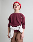 Buho - kids - pocket t-shirt - pomegranate