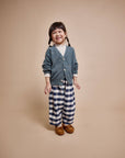 Buho - kids - melange cardigan - alpine green