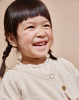 Buho - kids - lurex cardigan - natural