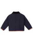 Wynken - baby - faux fur reversible jacket - navy/rusty bear