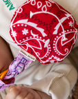 Atelier Pomme - pomme - pacifier cloth - bandana ruby red