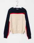 Indee - wasabi - pullover with bands on sleeves - off white