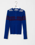 Indee - water - fitted round neck pullover - royal blue