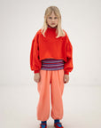 Repose ams - crop heart sweatshirt - firecracker red