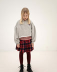 Repose ams - crop heart sweatshirt - light mixed grey