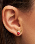 lulu copenhagen - gold plated rudolph earring - 1pc