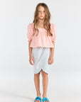 The animals observatory - kids - turkey pleat skirt - blue