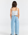 The animals observatory - kids - loon denim pants - soft blue