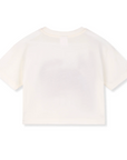 Wynken - cropped bon bon tee - ecru smart cat