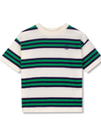 Wynken - triple stripe tee - navy/green