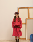 Weekend house kids - city dog all over sweatshirt - red