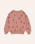 The campamento - kids - flowers sweatshirt - pink