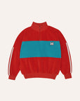 The campamento - kids - contrast sweatshirt - red