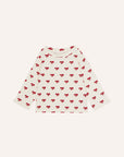 The campamento - baby - red bows t-shirt - ecru