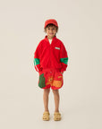The Campamento - kids - colorblock zip sweatshirt - red