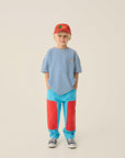 The Campamento - kids - oversized t-shirt - blue stripes