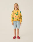 The Campamento - kids - flowers allover sweatshirt - yellow