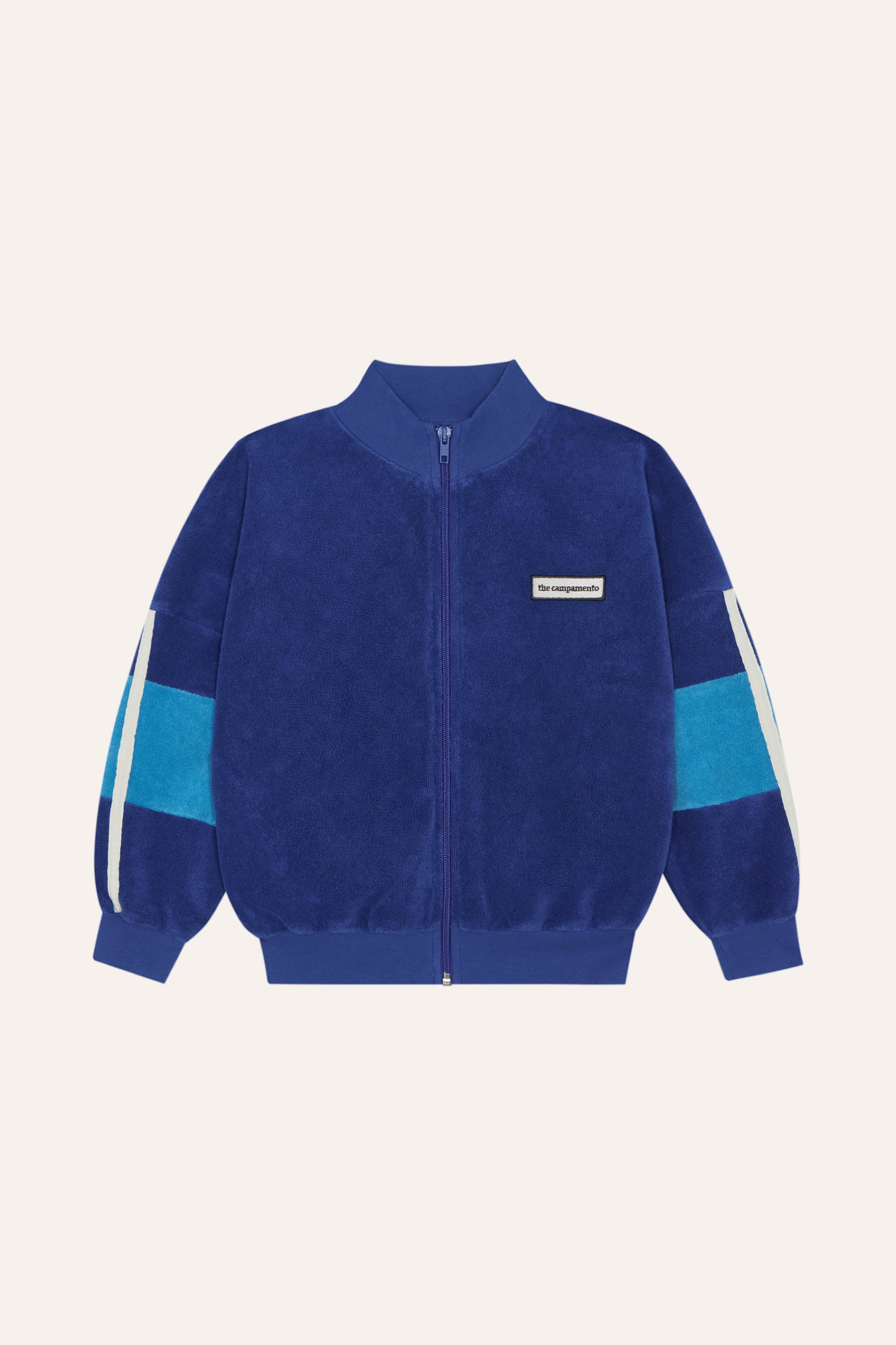 The Campamento - kids - colorblock zip sweatshirt - blue – Kids