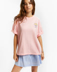 Indee - embroidery t-shirt - vacancy begonia pink