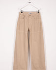Indee - wide leg baggy denim trousers - vancouver sand
