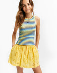 Indee - knitted striped tanktop - venerdi blue