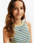 Indee - knitted striped tanktop - venerdi blue