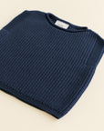 Hvid - wool vest - baby - harvey - blue