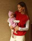 Hvid - wool vest -baby - harvey - cotton candy
