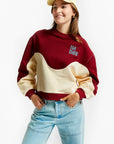 Indee - embroidery sweatshirt - venus rooibos red