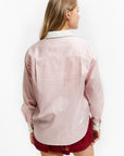 Indee - striped embroidery shirt - vizcaya pink