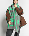 Indee - walkman - bi color logo scarf - grey melange
