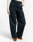 Indee - wesley - brushed cotton trousers - navy