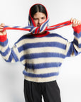 Indee - walking - stripe scarf - off white