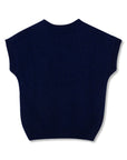 Wynken - le petit artiste wool knit vest - navy