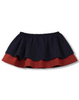 Wynken - nylon double skirt - navy/brick red