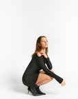 Indee - wrap - lurex short dress - black