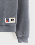 Bellerose - felder polo sweatshirt - black blue