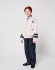 Bobo Choses - kids - tic tac toe zip hoodie - offwhite