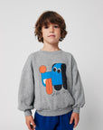 Bobo Choses - kids - doggy mate sweatshirt - heather grey