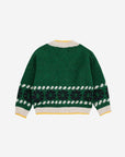 Bobo Choses - baby - kaleidoscope jacquard cardigan - green
