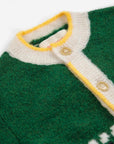 Bobo Choses - baby - kaleidoscope jacquard cardigan - green